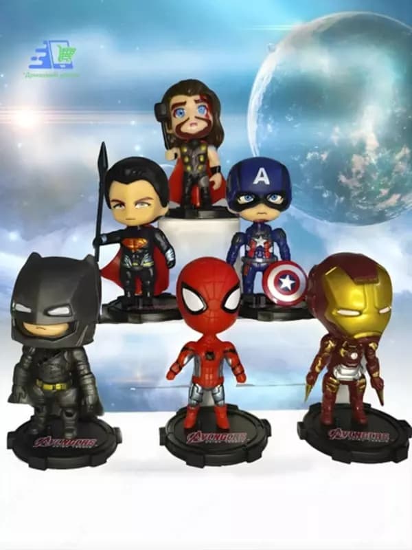 Набор фигурок супергероев Marvel и DC Comics (6 шт) — 4