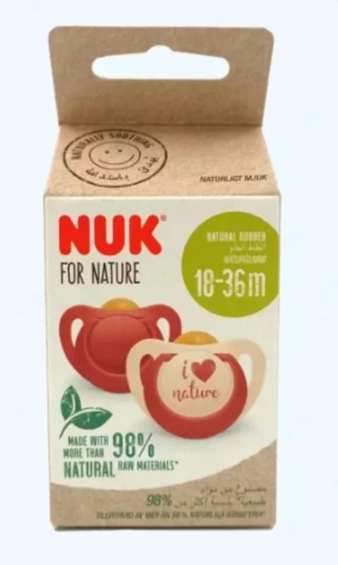 Nuk Соска-Пустышка for Nature, латексная, 18-36 мес., 2 шт — 1