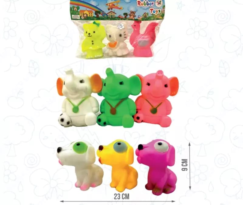 Набор игрушек-пищалок, 3 шт. RT-018-1 — 2