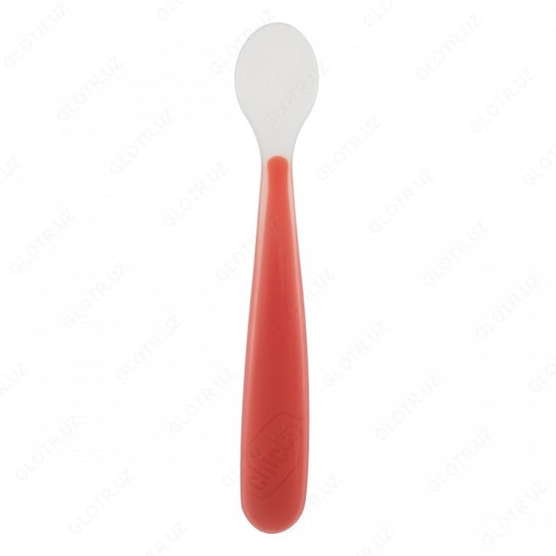 ПОСУДА ДЛЯ ДЕТЕЙ CHICCO SOFT SILICONE SPOON 6M+ RED — 1