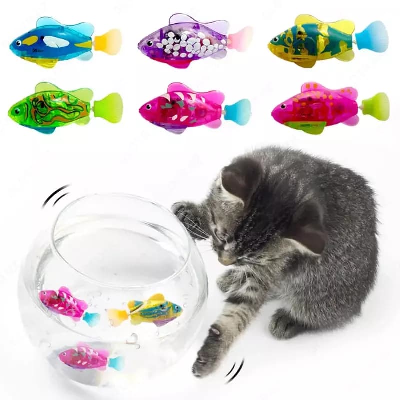 Интерактивная игрушка, электрическая Рыбка, с LED подсветкой — 4