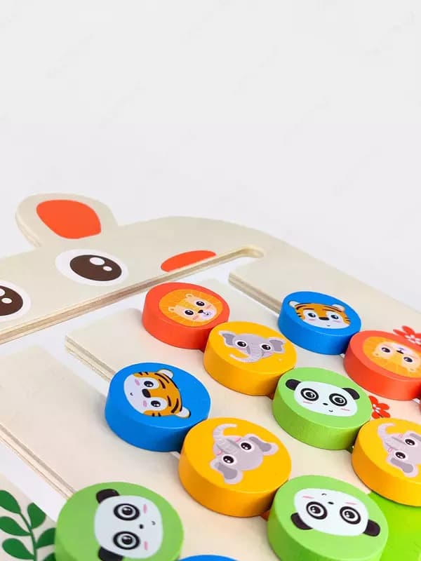 Деревянная игрушка мини бизиборд для детей по методу Монтессори — 6