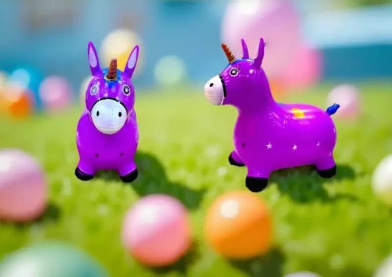 Резиновый попрыгун для малышей "Единорог" (Цв. ассорти) — 1