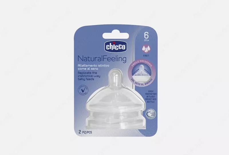 Соска для бутылочки CHICCO natural feeling 6+мес — 1
