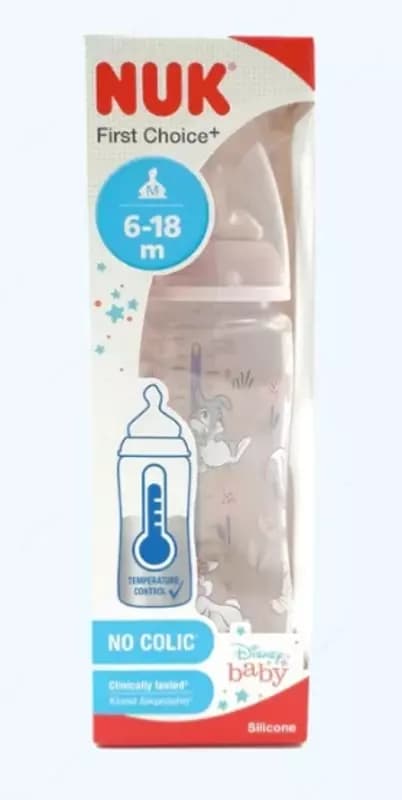 Nuk Бутылка FC+ Bambi Temp с силиконовой соской, 6+ мес., 300 мл — 1