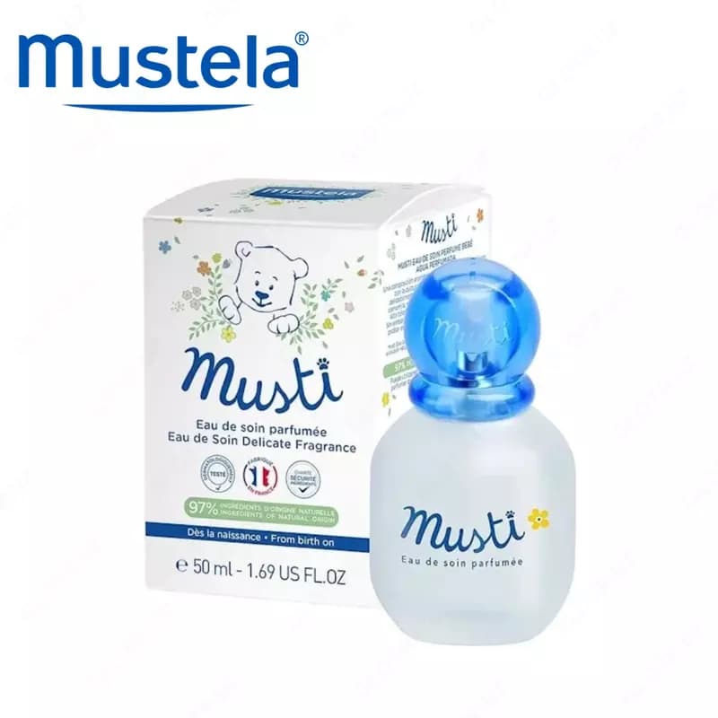 Mustela Musti - Детская гипоаллергенная туалетная вода, 50 мл — 1