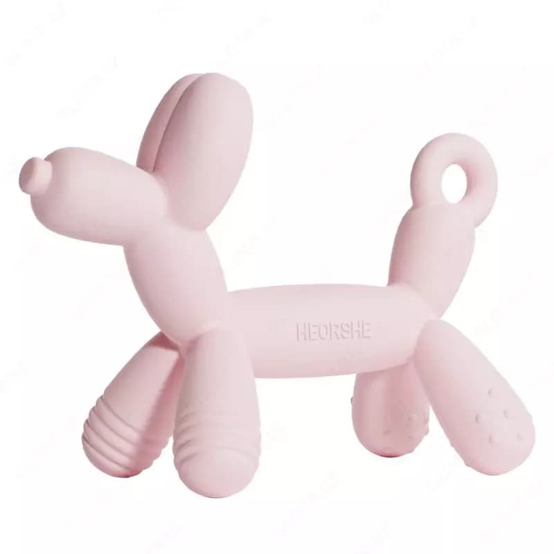 Силиконовый прорезыватель для зубов HEORSHE PUPPY розовый — 2