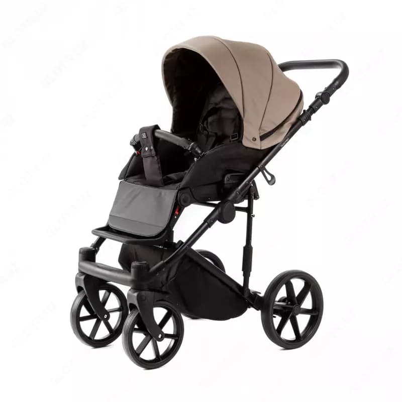Детская коляска 2-в-1 "Adamex" Locco Light Deluxe LL-SA9 (Польша) Темно/Бежевая/черная — 6