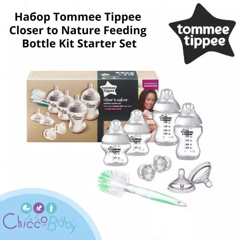 🍼 Набор бутылочек Tommee Tippee Closer to Nature Feeding Bottle Kit Starter Set — 1
