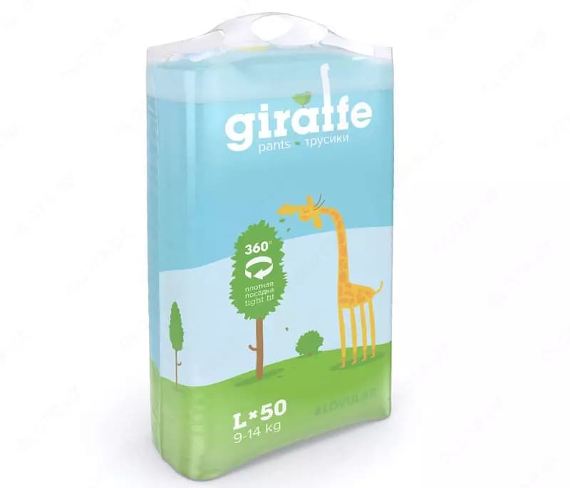 Трусики-подгузники LOVULAR GIRAFFE, , 9-14кг, размер L — 1