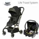 Компактная коляска Life 360 ° 2 в 1 на золотой раме от Jikel (Франция)