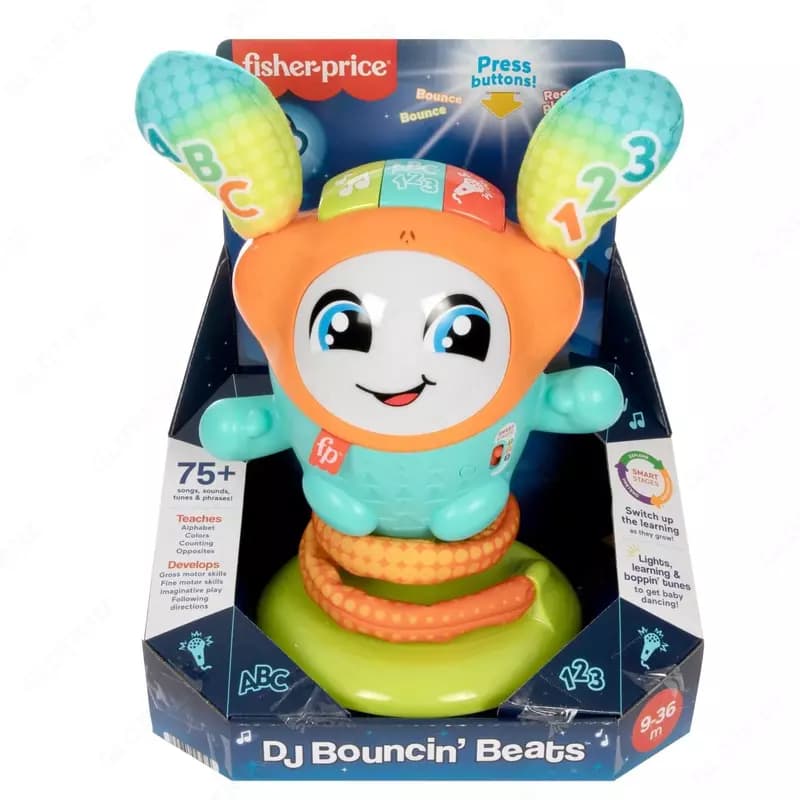 Fisher-Price DJ Bouncin — электронная игрушка для обучения детей и малышей — 1