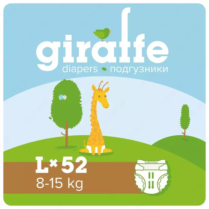 LOVULAR подгузники Giraffe L (8-15 кг) 52 шт. — 1