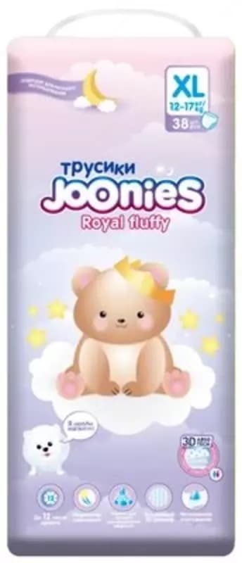 Joonies трусики Royal Fluffy XL, 12-17 кг, 38 шт., белый — 1