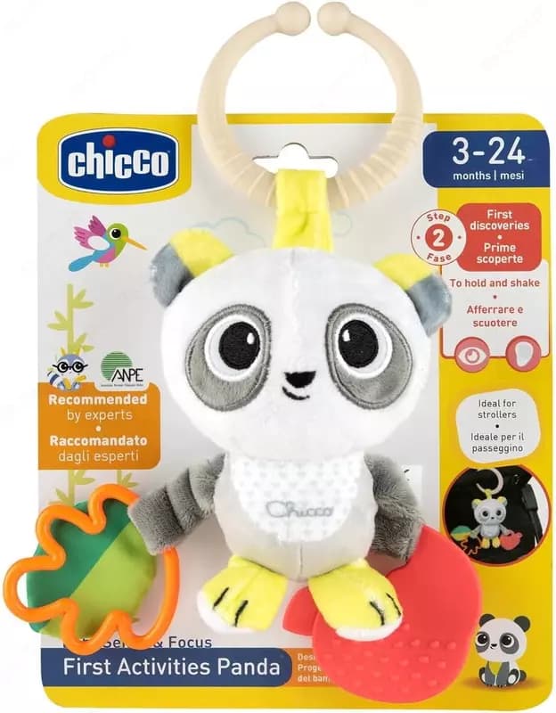 Погремушка-прорезыатель тканевая CHICCO FIRST ACTIVITIES PANDA, арт CH11566 — 4