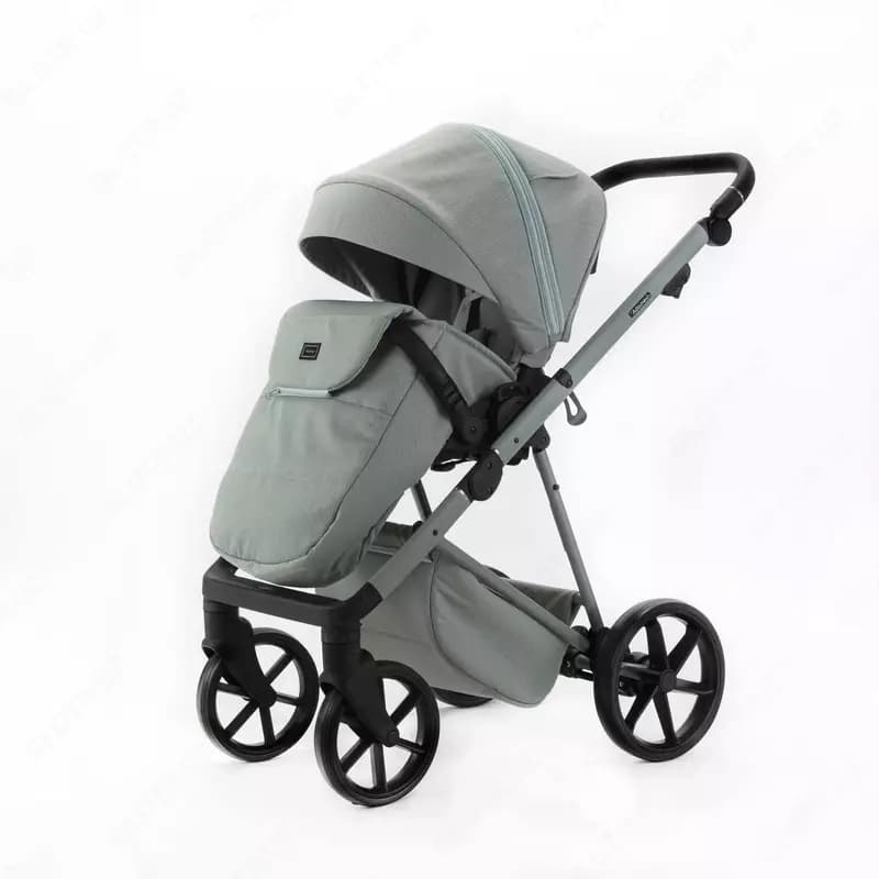 Детская коляска 2 в 1 ”Adamex” Delta Nature 8 MINT, +0 мес., сумка для мамы — 5