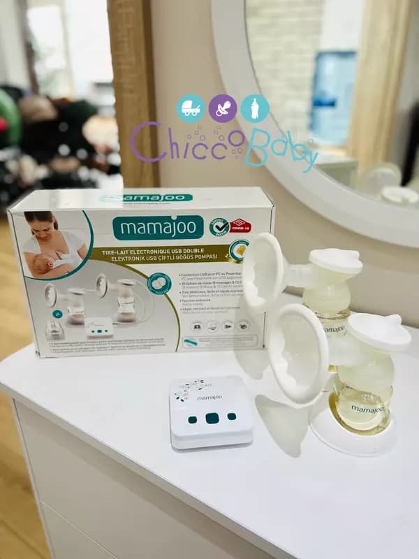 🍼🍼 Mamajoo🇹🇷 Двойной молокоотсос Mamajoo с электронным USB-интерфейсом Gold 150 мл — 2