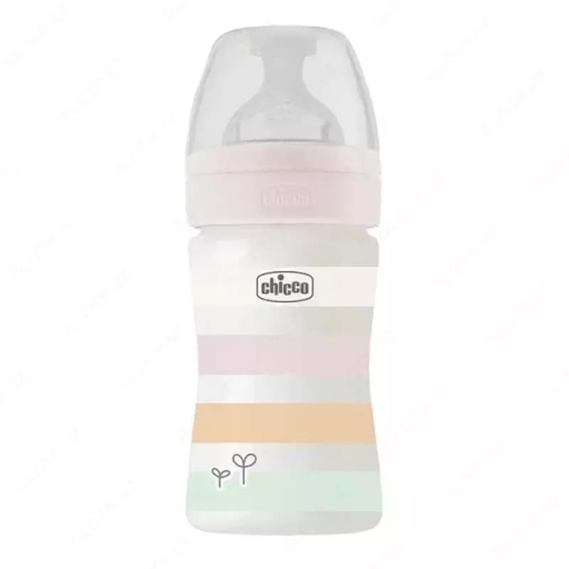 Бутылочка для кормления Well-Being Plastic Feeding Bottle 150ml SLOWFLOW 0м+ SIL, WHITE, арт.CH28611-11 — 1