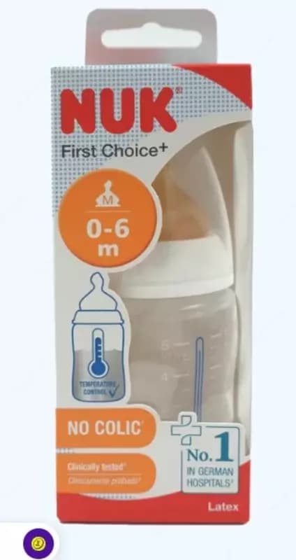 Nuk Бутылка Антиколиковая FC+ Temp с латексной соской, 150 мл — 1