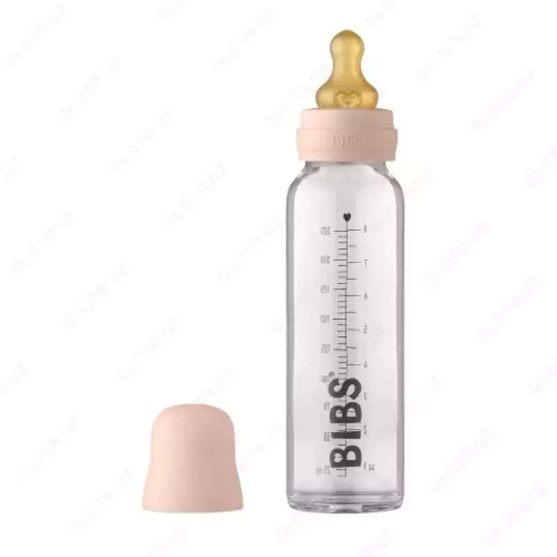 Бутылочка для кормления в наборе 225 мл BIBS Baby Glass Bottle Blush — 1