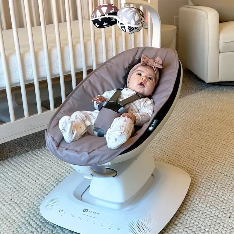 Детская Электронная люлька шезлонг 4moms mamaRoo New Multi-Motion Rosewood — 4