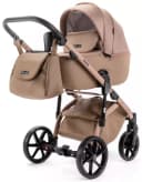 Детская коляска 2-в-1 "Adamex" ALFA NATURE Camel (Польша) Темно/бежевая