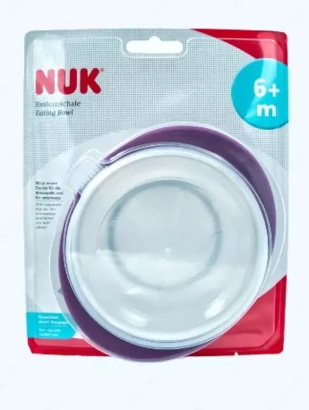 Nuk Тарелка фиолетовая нескользящая, 6+ мес. — 1