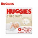 Huggies Подгузники Elite Soft для новорожденных до 3,5 кг 0+ размер 50 шт.