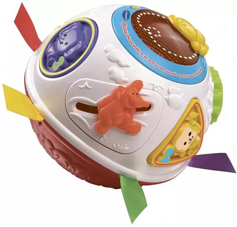 Интерактивная игрушка "Vtech" Вращающийся и обучающий разноцветный мяч, 6м+ (Ассортимент) NEW — 3
