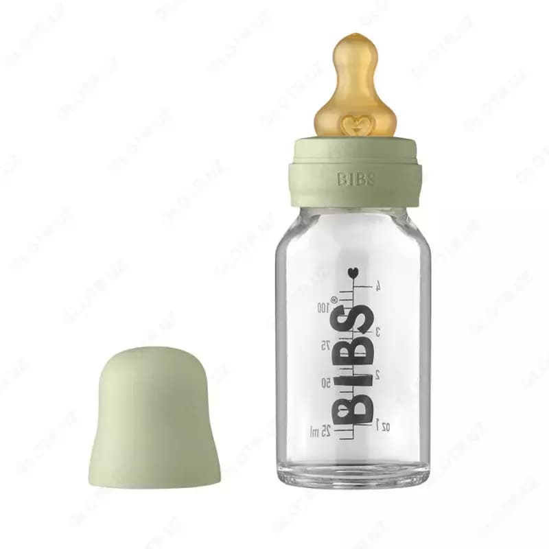 Бутылочка для кормления в наборе 110 мл BIBS Baby Glass Bottle Blush — 1