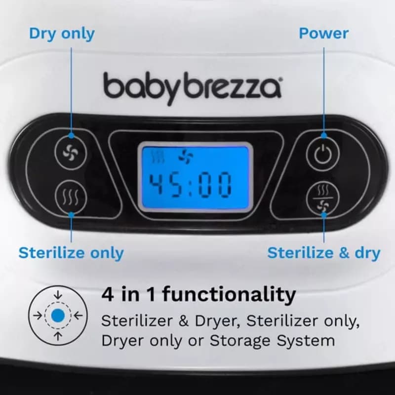 Стерилизатор и сушилка (паровая) для детских бутылочек "Baby Brezza" одношаговый (Арт. - BRZ0098) Белый — 4