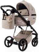 Детская коляска 2 в 1 "Adamex" Quantum Superstar Deluxe Q-STAR155-K (Польша) Бежевая