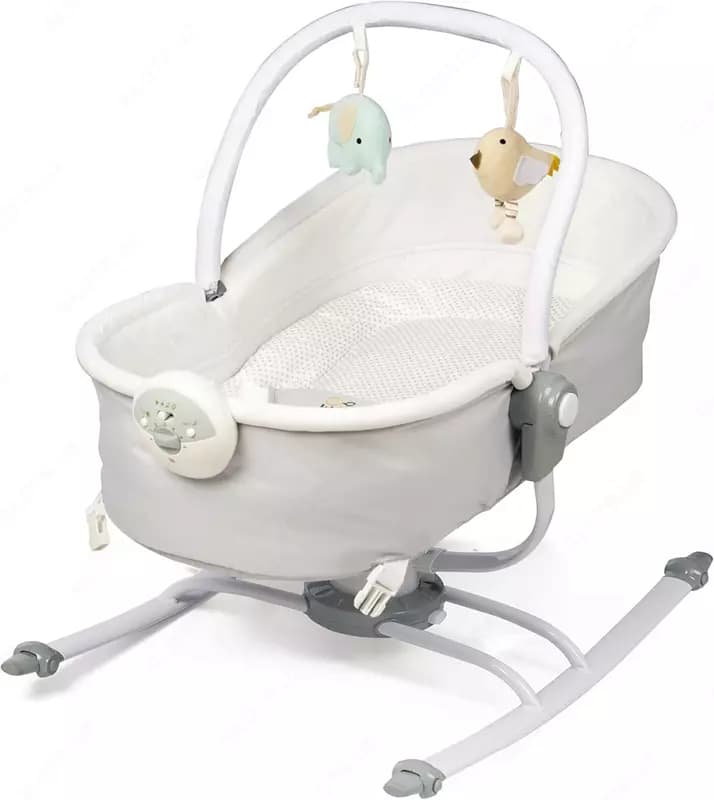 Люлька-качалка 2 в 1 ”Jikel” Minos JK805551-90, Nexus Electric Swing & Rocker (Франция) Серая — 6