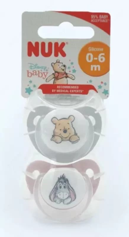 Nuk Пустышка Disney, силиконовая, 0-6 мес., 2 шт — 1