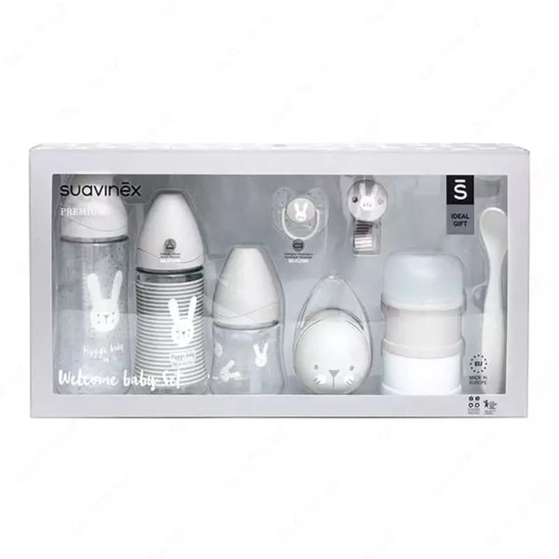 Подарочный набор бутылочек ”Suavinex” Welcome Baby Set Premium 0+ мес. (NEW) — 2