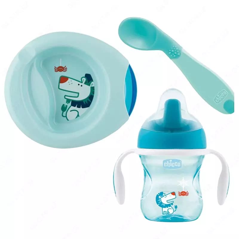 Набор для кормления ребенка CHICCO WEANING SET 6m+ BOY, арт.CH162002 — 1