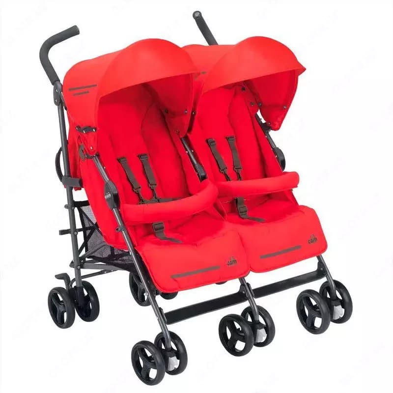 Коляска CAM TWIN FLIP COL.24 ROSSO красная — 1