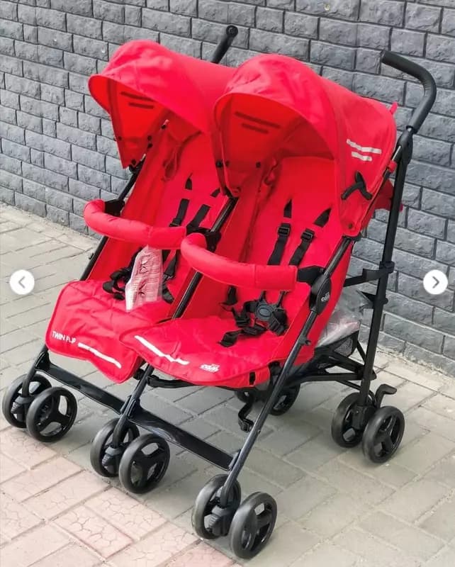 Коляска CAM TWIN FLIP COL.24 ROSSO красная — 5