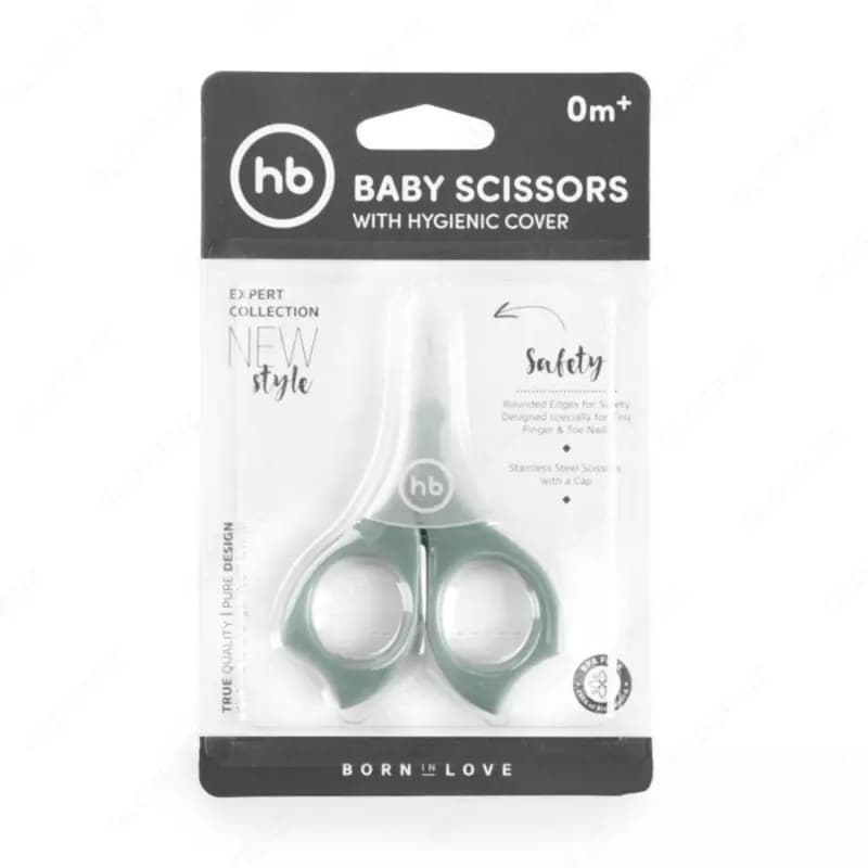 Happy Baby Детские ножницы для ногтей с колпачком Baby Scissors olive — 1