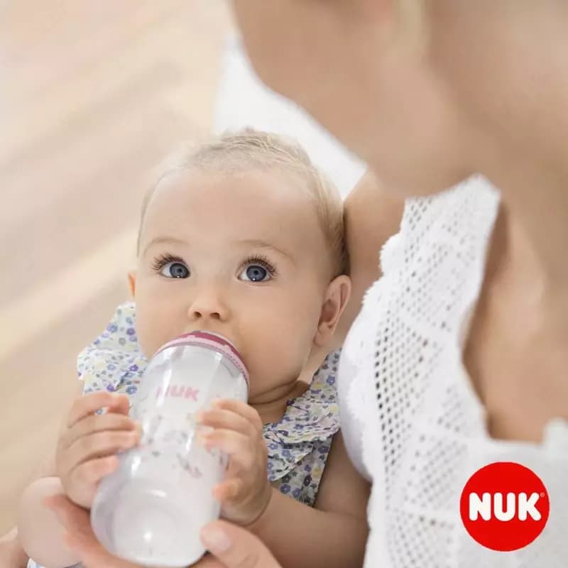 🍼 🇩🇪 NUK New Classic Бутылочка стеклянная 240 мл c соской из силикона — 2