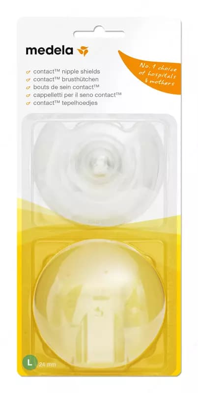Medela Накладки для кормления CONTACT размер М (20мм) 2 шт + контейнер — 1