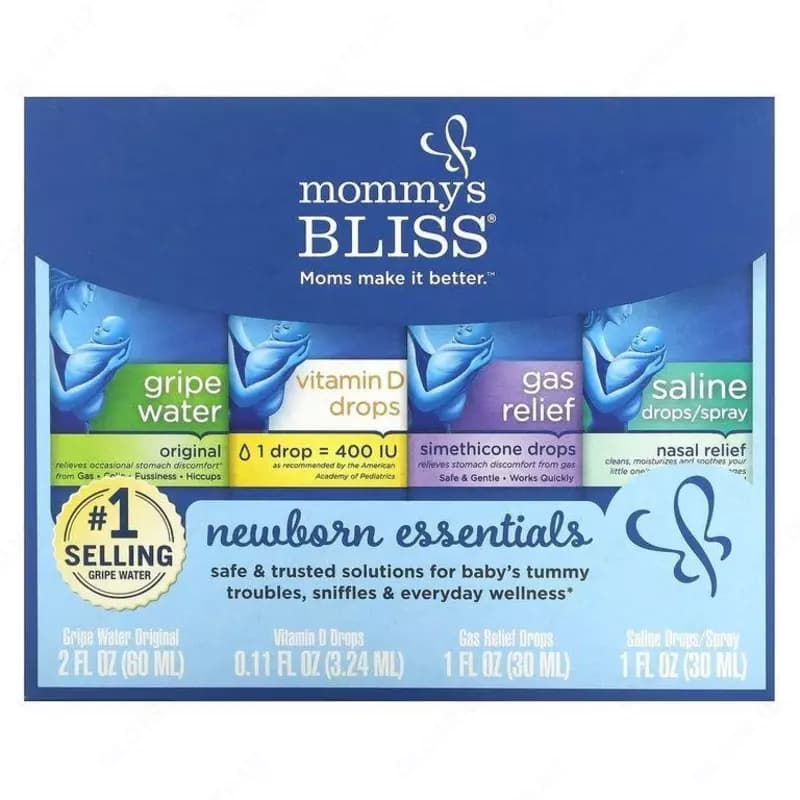 Пищевые добавки для новорожденных, ”Mommys bliss” newborn essentials, набор из 4 предметов — 2