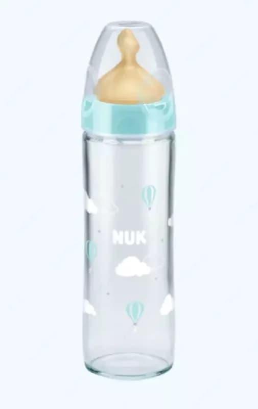 Nuk Бутылка Classik FC+ с латексной соской, стекло, 240 мл — 1