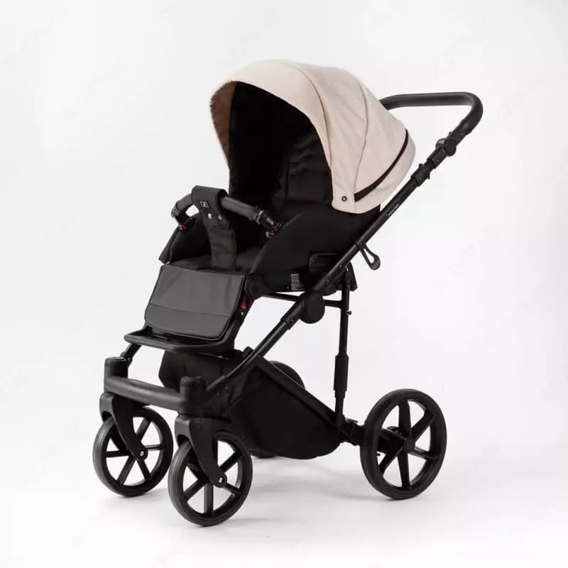 Детская коляска 2-в-1 "Adamex" Locco Light LL-TK20 (Польша) Бежевая/черная — 5
