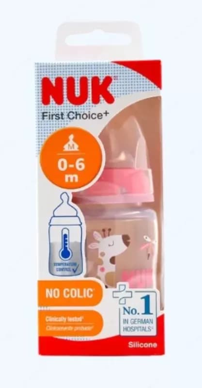Nuk Бутылка FC+ Temp с силиконовой соской, жираф, 150 мл — 1