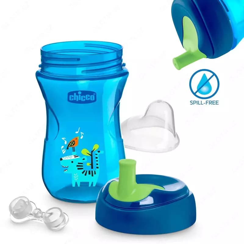 Набор столовых приборов для детей ”CHICCO” 12м+, 5 предметов (Blue) — 4