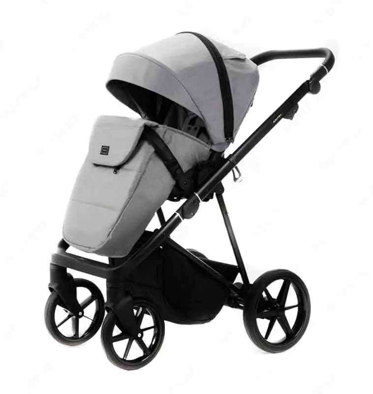 Коляска 2 в 1 ”Adamex” Vasco TK-56-LUX, ткань, гелевые колеса (Польша) Светло/Серая — 5