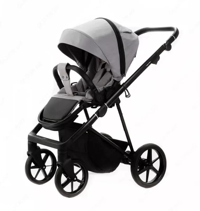 Коляска 2 в 1 ”Adamex” Vasco TK-56-LUX, ткань, гелевые колеса (Польша) Светло/Серая — 6