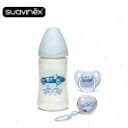 СТАРТОВЫЙ ПОДАРОЧНЫЙ НАБОР Suavinex Набор бутылочка 270 мл, соска и клипса для пустышки