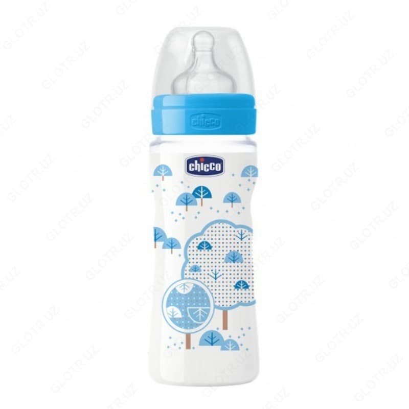 БУТЫЛКА ДЛЯ КОРМЛЕНИЯ CHICCO WELLB FEEDB PP BOY 330ML FAST SIL EPGRGBF — 1